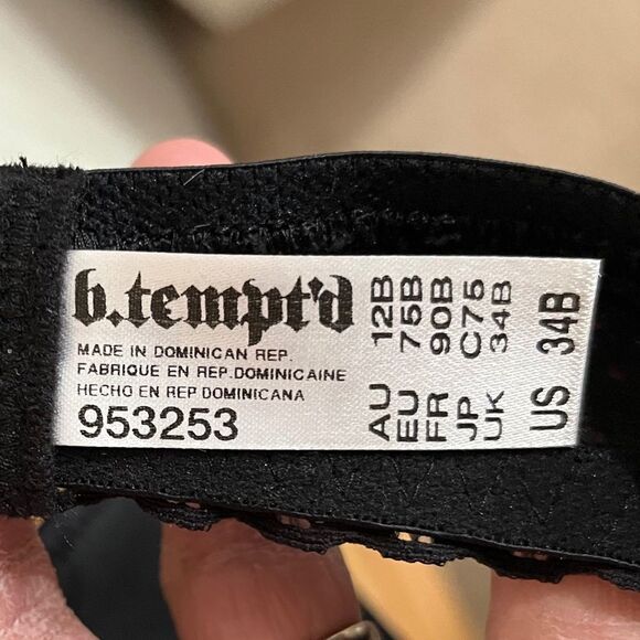 b tempted by Wacoal Women’s Black Ultra Soft Underwire Bra Sz-34B  NWT - Picture 9 of 9